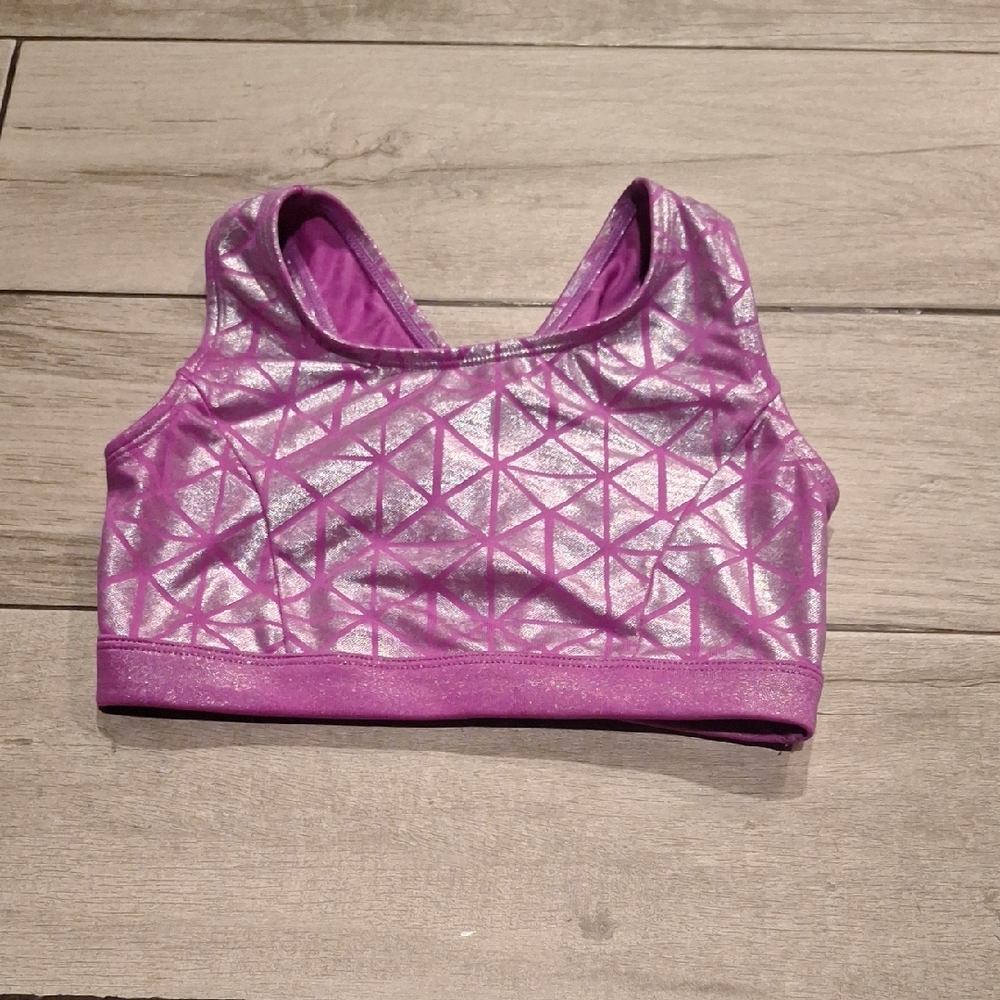 🍋‍🟩C9 by Champion Purple Geometric Kids Sports Bra🦉